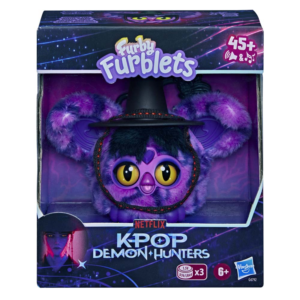 Furby - KPop Demon Hunters -  Furblets Saja Boy Demon Mini Electronic Plush Toys - Packshot 3