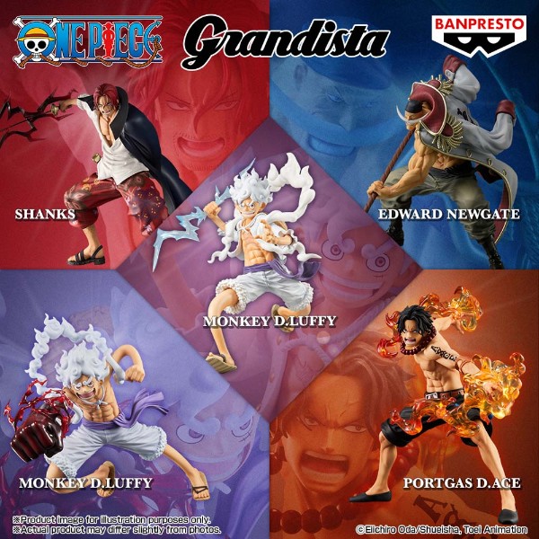 One Piece - Monkey D Luffy Gear 5 Grandista Figure - Toys and
