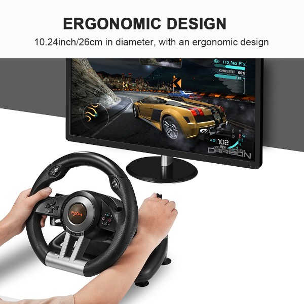 PXN - V3 Pro Gaming Racing Wheel - Black - Nintendo Switch - EB Games ...
