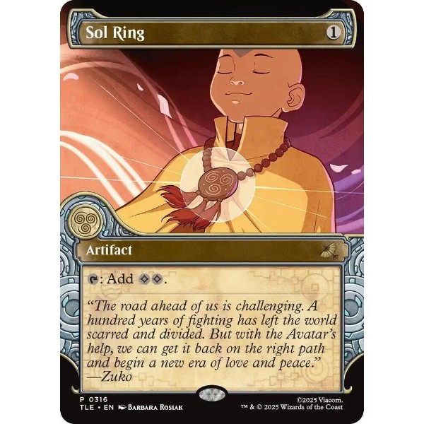 Magic: The Gathering - TCG - Avatar: The Last Airbender: Eternal-Legal - Sol Ring (Showcase) Normal 316 - NM/M - Packshot 1