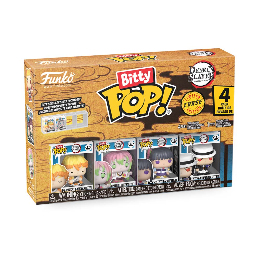 Demon Slayer - Zenitsu Agatsuma, Mitsuri Kanroji, Kanao Tsuyuri & Chase Bitty Pop! Vinyl Figures 4-Pack - Packshot 2
