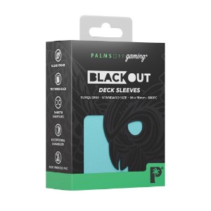 Palms Off Gaming - Blackout Deck Sleeves 100pk - Standard Size - Turquoise