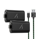 4Gamers - XBOX Wireless Controller Twin Play & Charge High Capacity Battery Packs - Black - Packshot 3