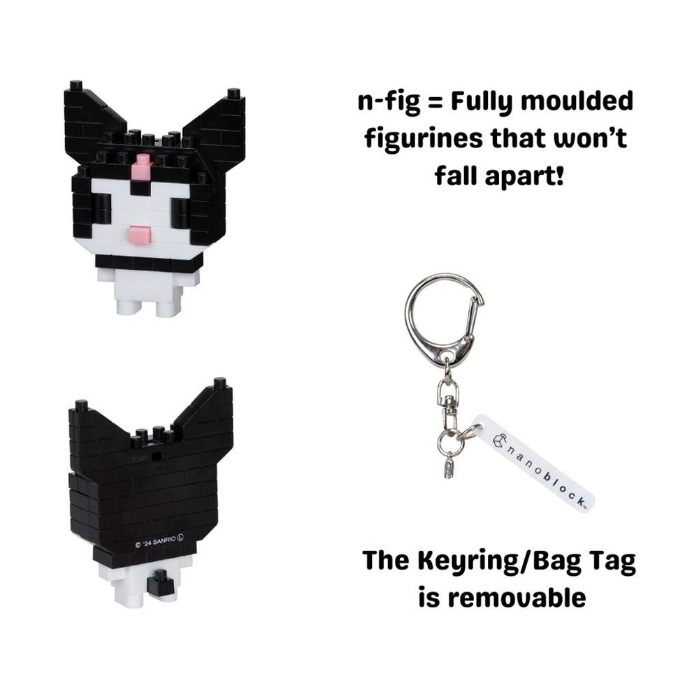 Sanrio - Hello Kitty - Kuromi Nanoblocks N-FIG Bag Clip - Packshot 3