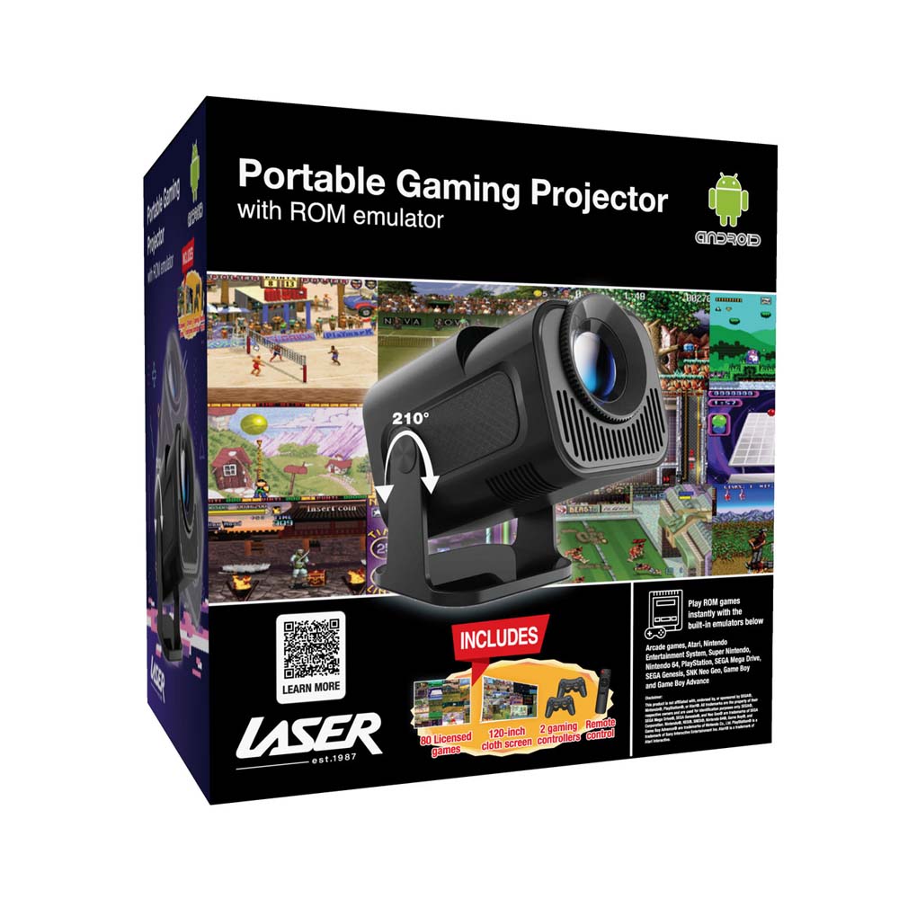 Smart Gaming Projector with 80 Games Dual Controllers - Packshot 6