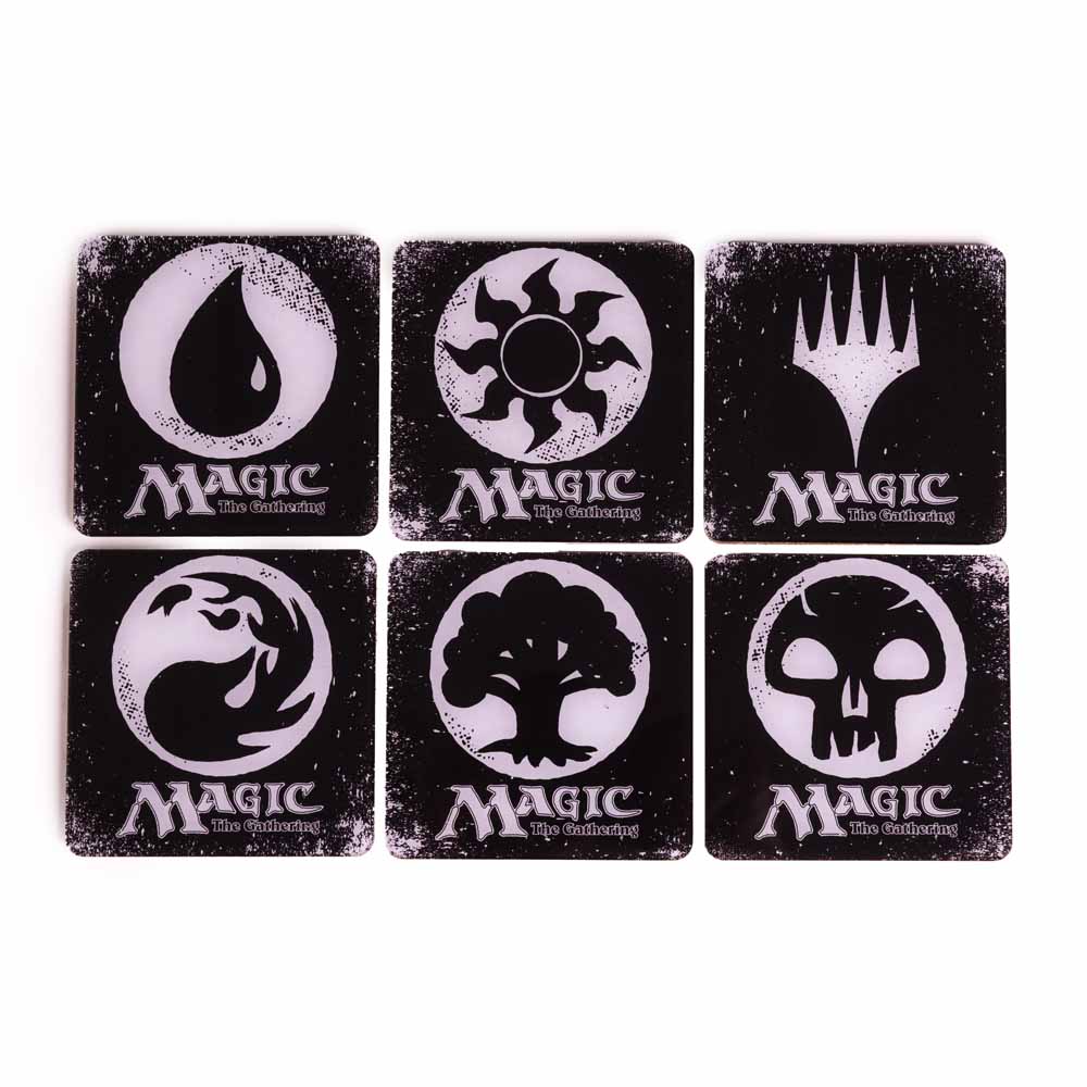 Magic: the Gathering - Monochrome Mana Icons Coaster 6-Pack - Packshot 3