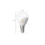Philips - Hue White Ambiance Luster E14 Smart Bulb - Packshot 3