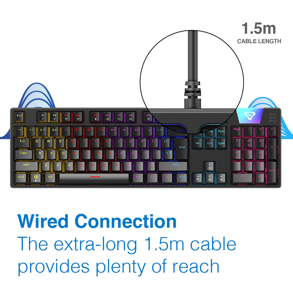 Laser - Full Size RGB Mechanical Gaming Keyboard - Packshot 3