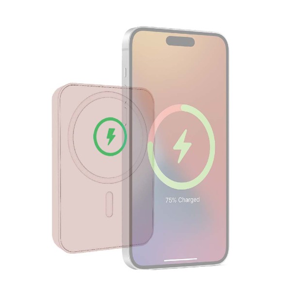 Laser - Slim Magnetic 5K Power Bank - Transcendent Pink - Packshot 3