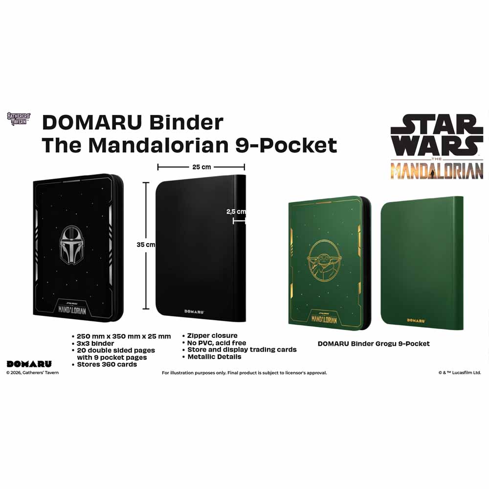 Gatherer’s Tavern – TCG – The Mandalorian Domaru 9 Pocket Binder – Grogu - Packshot 5