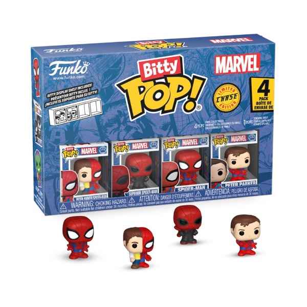 Marvel - Spider-Man Peter Parker Bitty Pop! Vinyl 4-Pack - Packshot 1