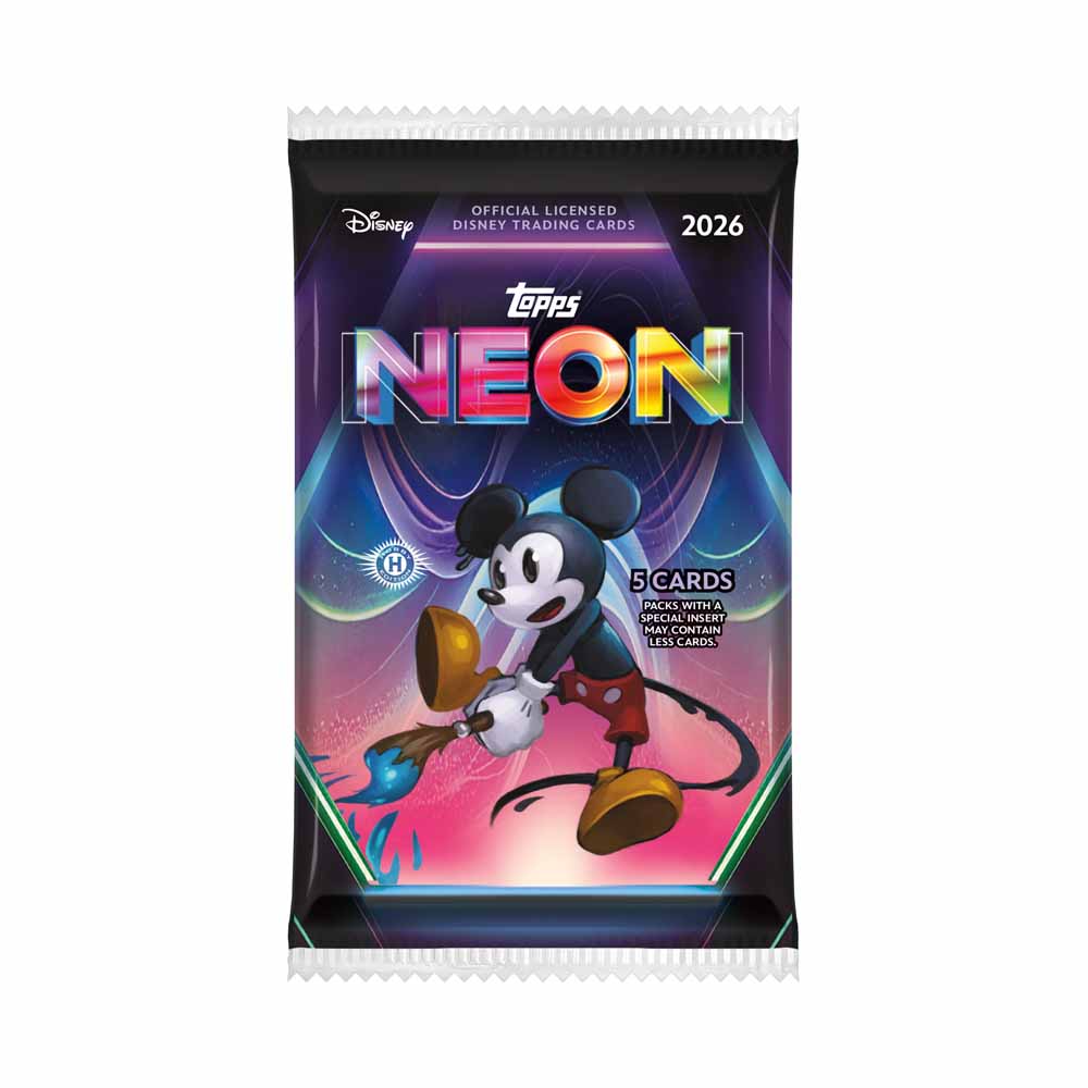 Disney – TC – 2026 Topps Neon Hobby Booster Pack - Toys and