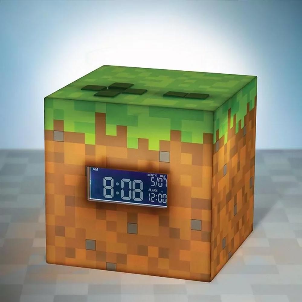 Minecraft Grass Block Alarm Clock Toys and Collectibles EB Games New Zealand