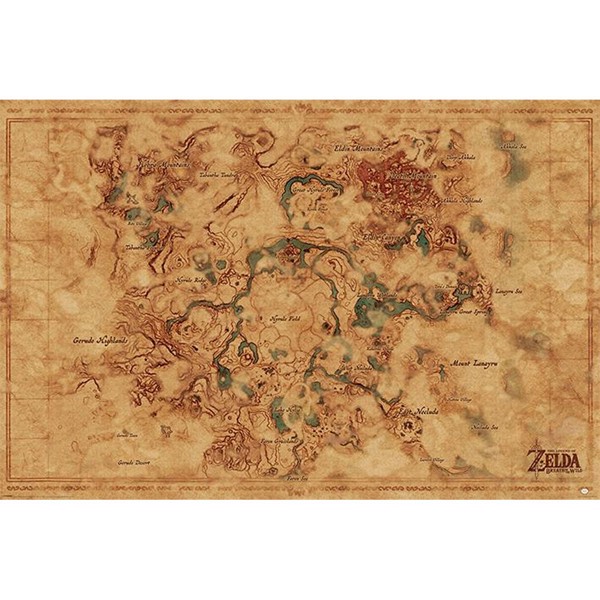The Legend of Zelda - Hyrule Map Poster - Packshot 1