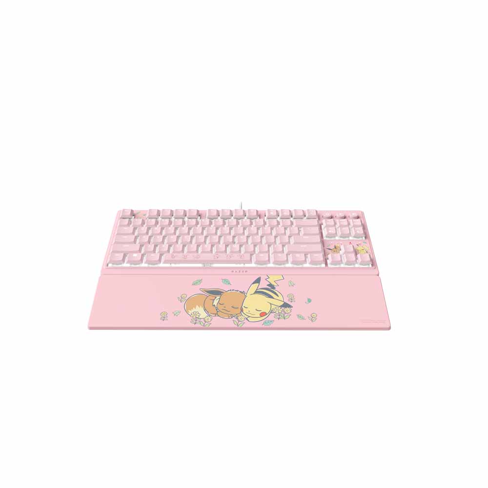 Razer - Ornata V3 Tenkeyless Eevee/Pikachu Pokemon Edition Wired Gaming Keyboard - Packshot 4