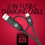 Powerwave - 2-in-1 2M USB-C Charging Cable with USB-A Adapter for Nintendo Switch 2 - Packshot 5