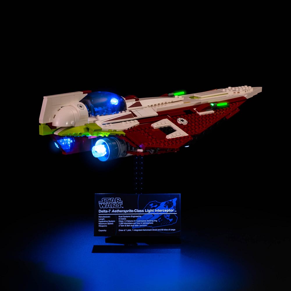 Light My Bricks - Star Wars - Obi-Wan's Jedi Starfighter (LEGO #10215) Light Kit - Packshot 3