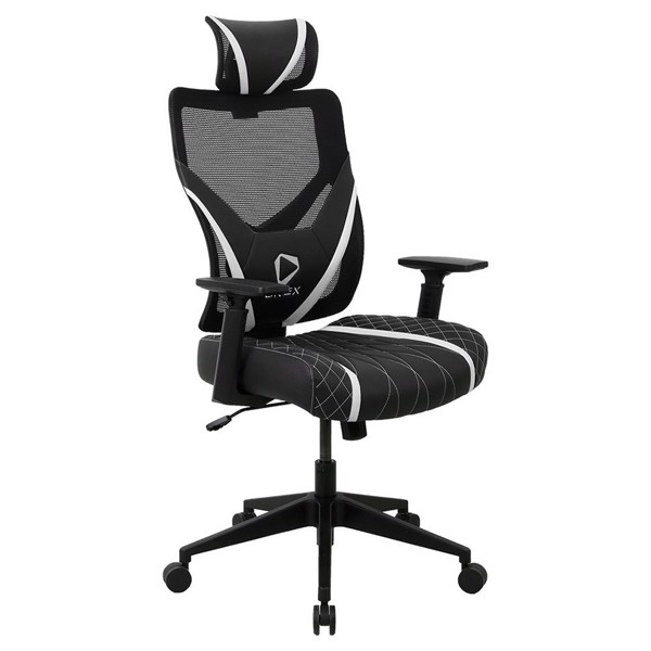 OneX GE300 Breathable Ergonomic Gaming Chair - Black/White - Packshot 2