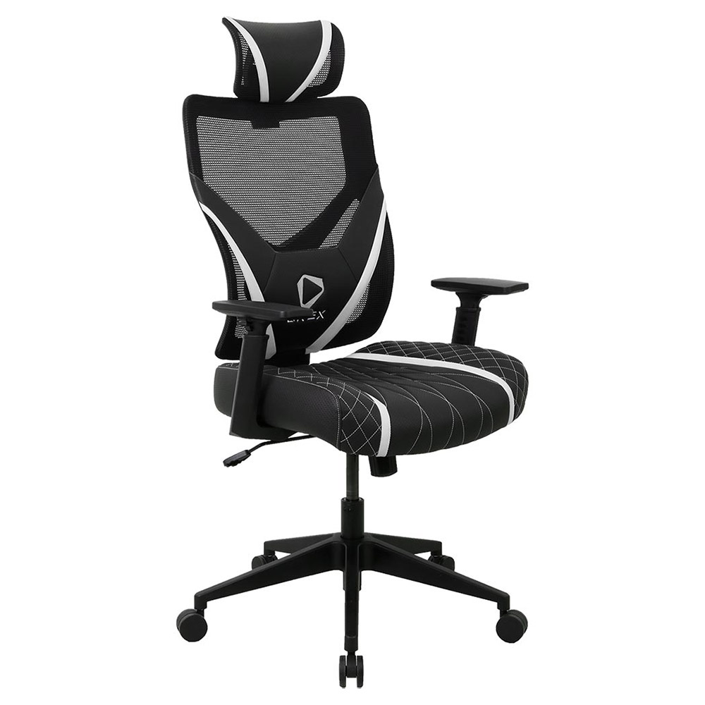 OneX GE300 Breathable Ergonomic Gaming Chair - Black/White - Packshot 2