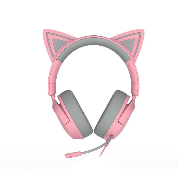 Razer Kraken V3 X Kitty Ears Gaming Wired Headset - Quartz - Packshot 2