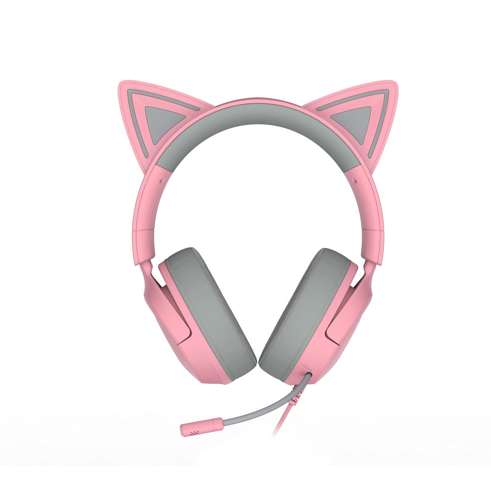 Razer Kraken V3 X Kitty Ears Gaming Wired Headset - Quartz - Packshot 2
