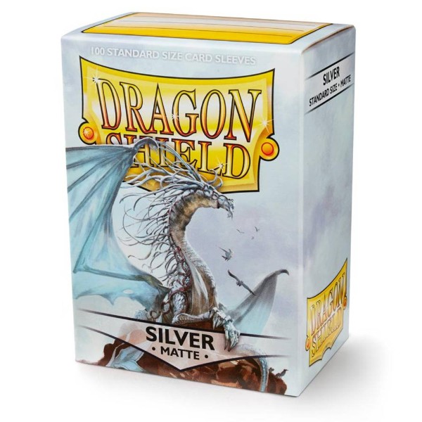Dragon Shield TCG - 100 Matte Trading Card Sleeves - Silver - Packshot 1