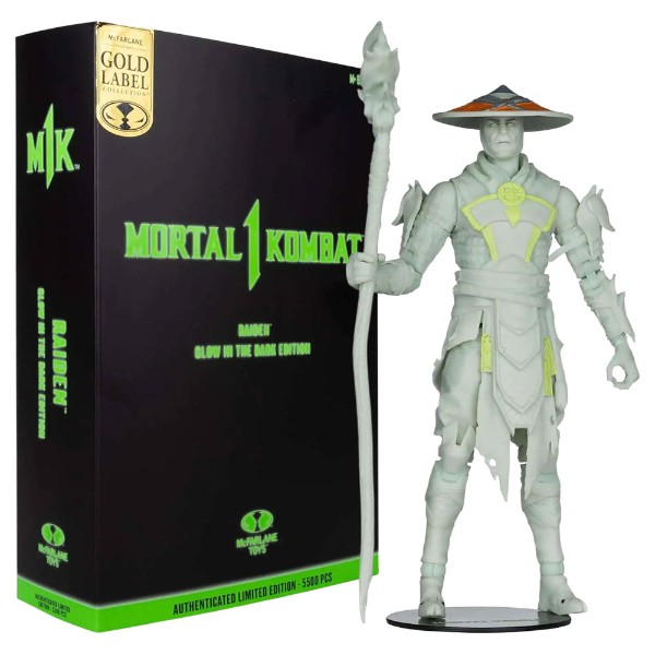 Mortal Kombat 1 - Raiden Glow Gold Label Limited Edition 7" Scale Figure - Packshot 1