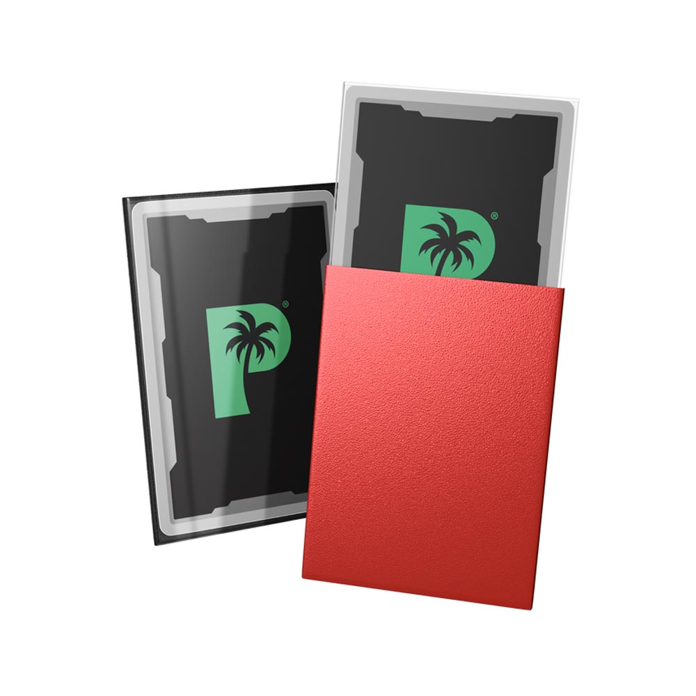 Palms Off Gaming - Blackout Deck Sleeves 100pk - Standard Size - Red - Packshot 2