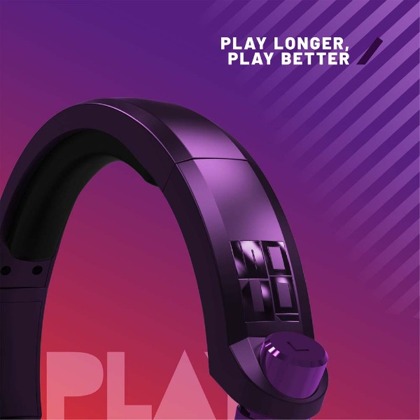 4Gamers C6-100 Gaming Headset - Strike Red & Purple - Packshot 4