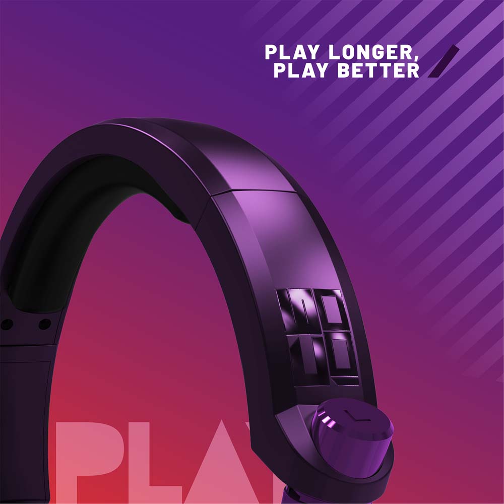 4Gamers C6-100 Gaming Headset - Strike Red & Purple - Packshot 4