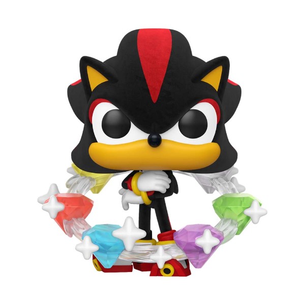 Sonic the Hedgehog - Shadow with Emeralds Flocked Pop! Vinyl Figure - Packshot 1
