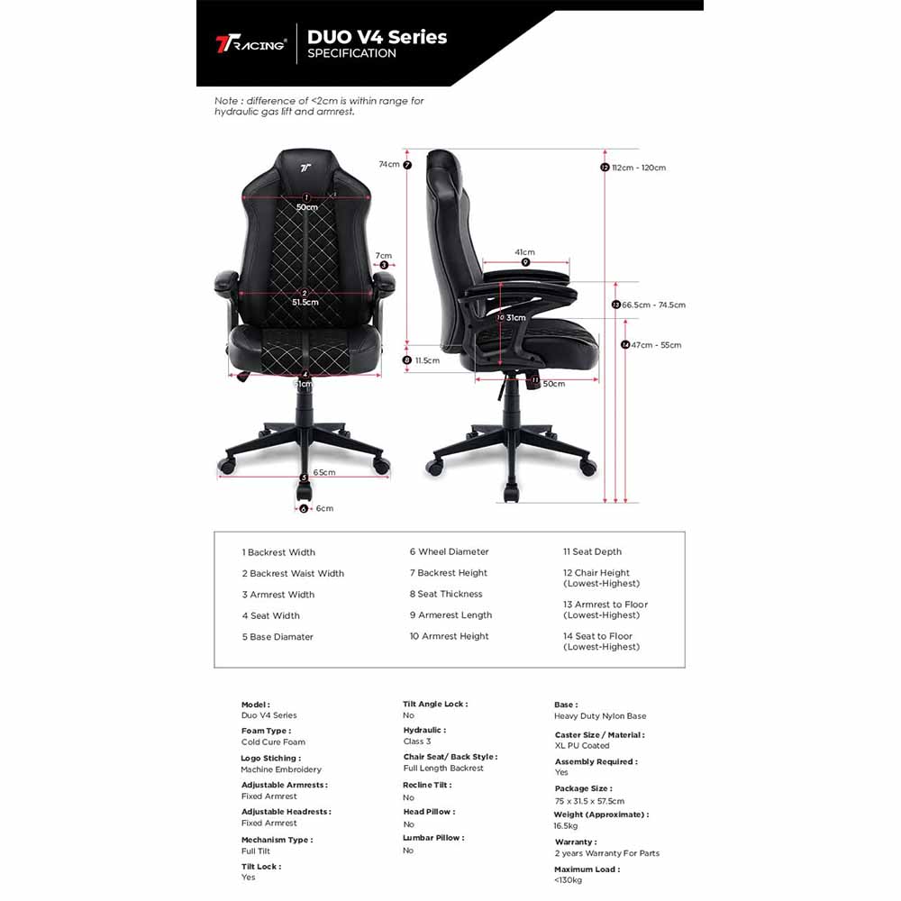 TTRacing Duo V4 Gaming Chair - Red - Packshot 5