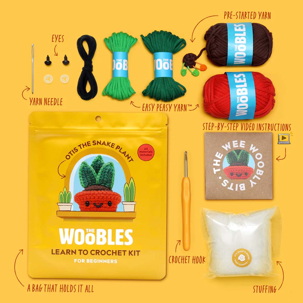The WOOBLES - Otis the Snake Plant Crochet Kit - Packshot 3