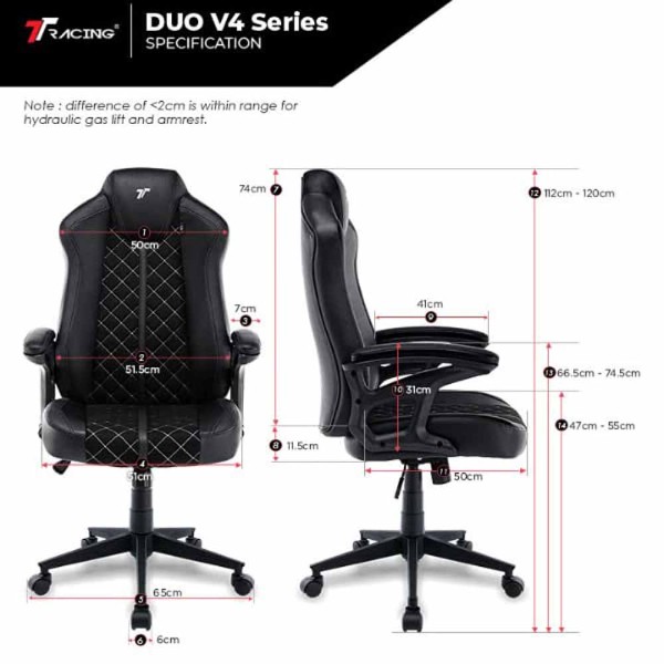 TTRacing Duo V4 Air Threads Fabric Gaming Chair - Dawn - Packshot 6