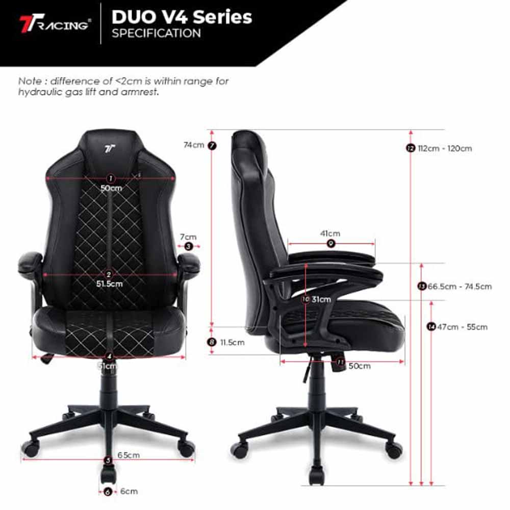 TTRacing Duo V4 Air Threads Fabric Gaming Chair - Dawn - Packshot 6