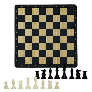 LPG Club Chess Set Board Game - Black Woodgrain