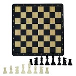 LPG Club Chess Set Board Game - Black Woodgrain - Packshot 1