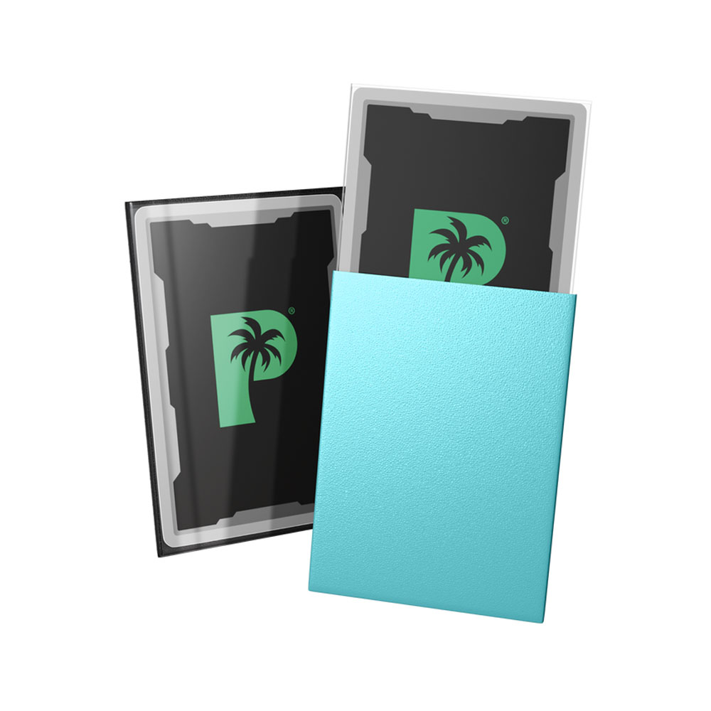 Palms Off Gaming - Blackout Deck Sleeves 100pk - Standard Size - Turquoise - Packshot 2