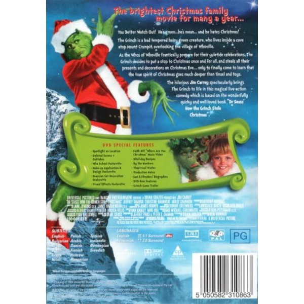 The Grinch (2000) a.k.a. Dr. Seuss' How the Grinch Stole Christmas - Packshot 2
