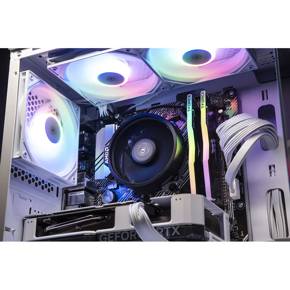 Evolve Gaming PC | OLYMPUS White Edition | RX 6600 | Ryzen 5 5500 | 32GB DDR4 | 1TB Storage - Packshot 3