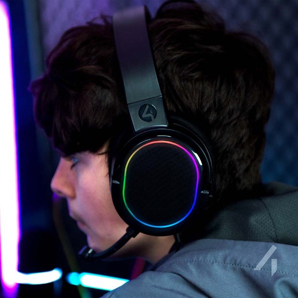 4Gamers Panther LED Light Up RGB Premium Wired Gaming Headset - Packshot 6