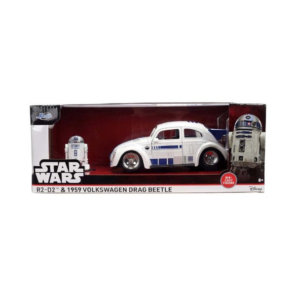 Star Wars - 1959 Volkswagen Drag Beetle with R2D2 1/24th Scale Die-Cast Vehicle Replica - Packshot 6