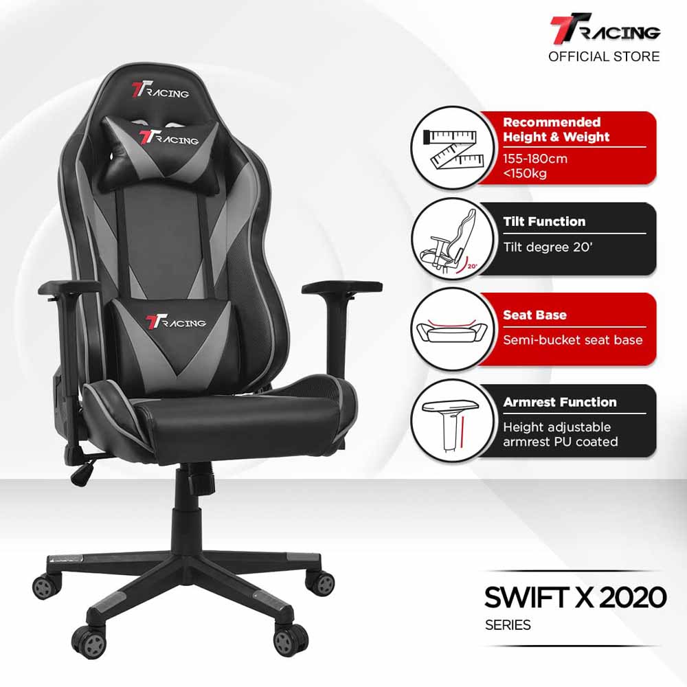 TTRacing Swift X 2020 Gaming Chair - Grey - Packshot 5