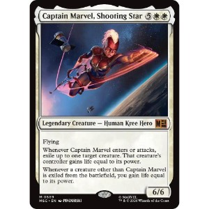 Magic: The Gathering - TCG - Commander: Marvel Super Heroes - Captain Marvel, Shooting Star Foil 589 - NM/M