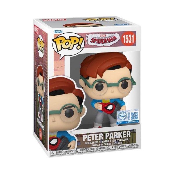 Marvel - Your Friendly Neighborhood Spider-Man - Peter Parker Pop! Vinyl Figure - Packshot 2