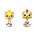 Sonic the Hedgehog - Super Sonic & Super Shadow Flocked Pop! Vinyl Figure 2-Pack - Packshot 1