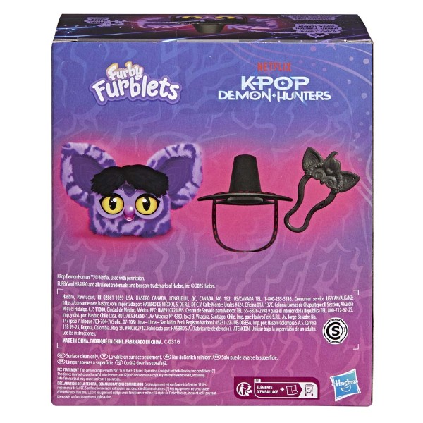 Furby - KPop Demon Hunters -  Furblets Saja Boy Demon Mini Electronic Plush Toys - Packshot 4