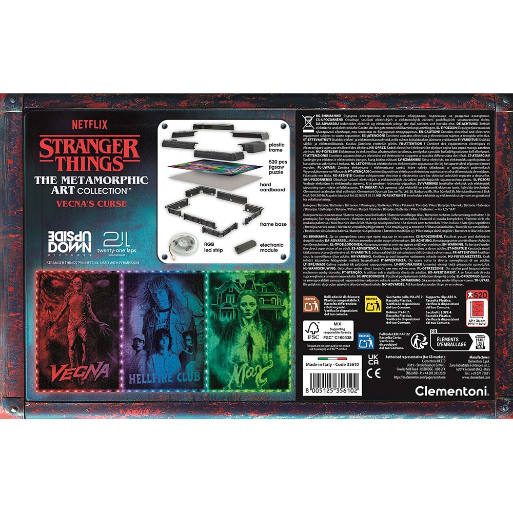 Stranger Things - Metamorphic Art Collection: Vecna's Curse 520 Piece Jigsaw Puzzle - Packshot 6