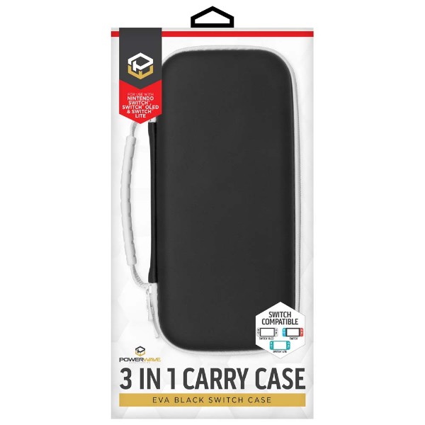 Powerwave 3 in 1 Carry Case for Nintendo Switch  – EVA Black - Packshot 1