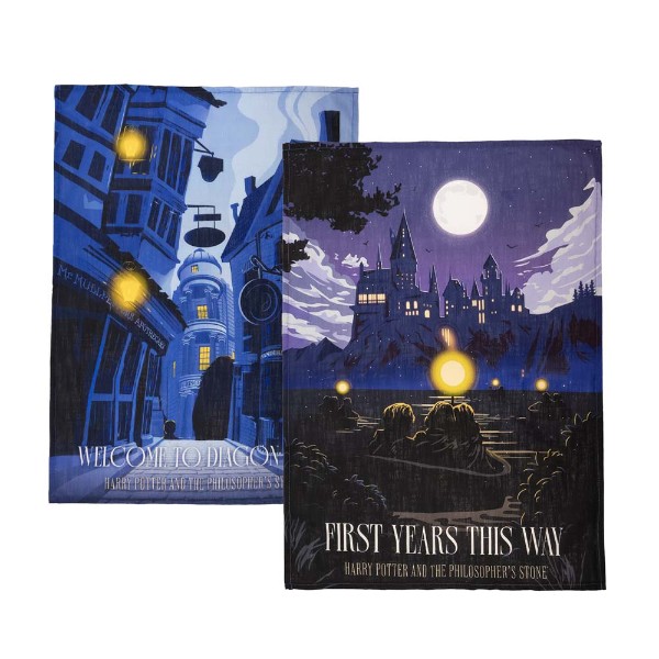 Harry Potter 25th Anniversary - Philosopher's Stone Tea Towel 2-Pack - Packshot 1